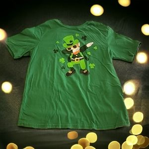 Boys size 8 green leprechaun tee shirt